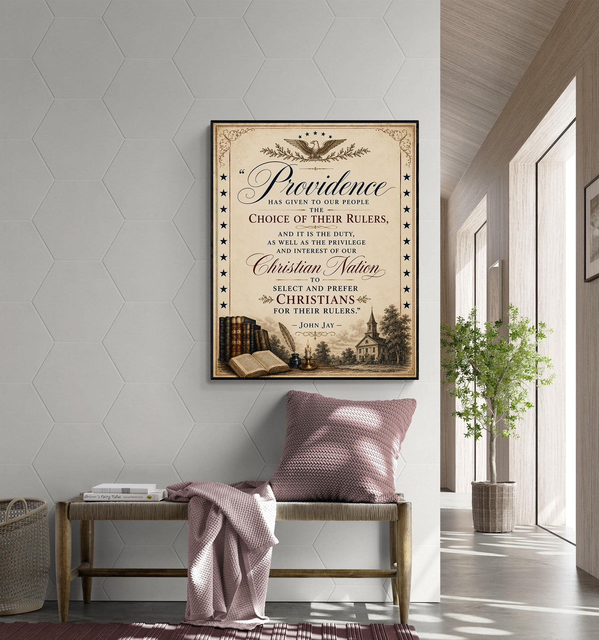 Choice Of Their Rulers Art Print | John Jay Quote | American History | USA Home Decor