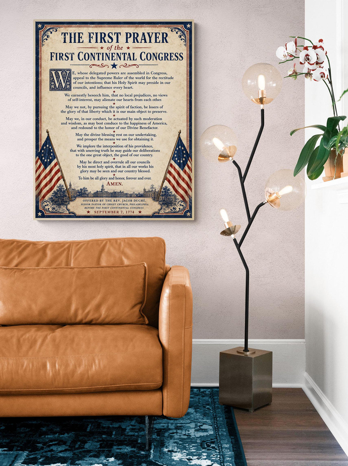 First Continental Congress Prayer Art Print | American 1774 History | USA Home Decor