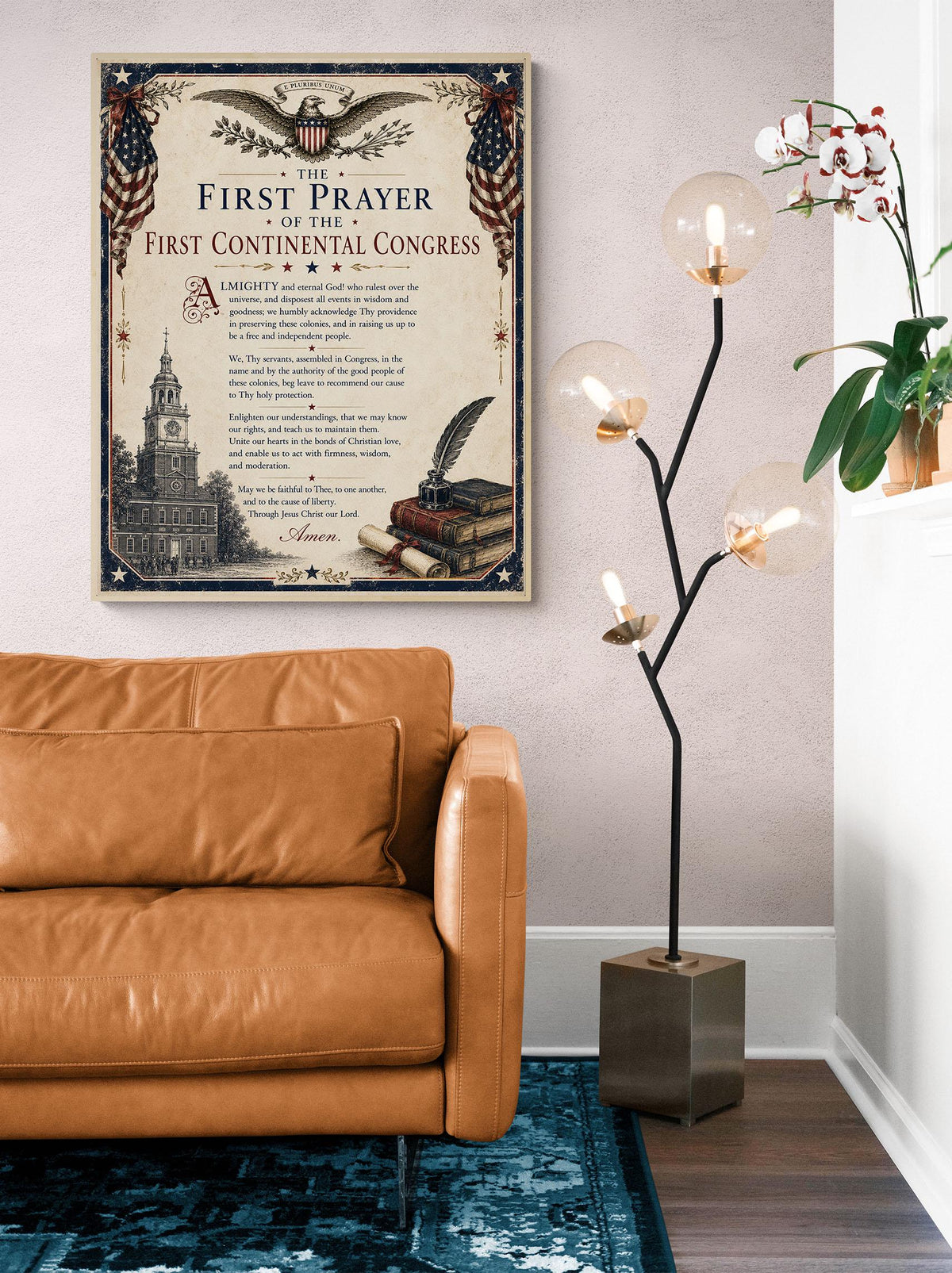 First Continental Congress Prayer Art Print | American History | USA Home Decor