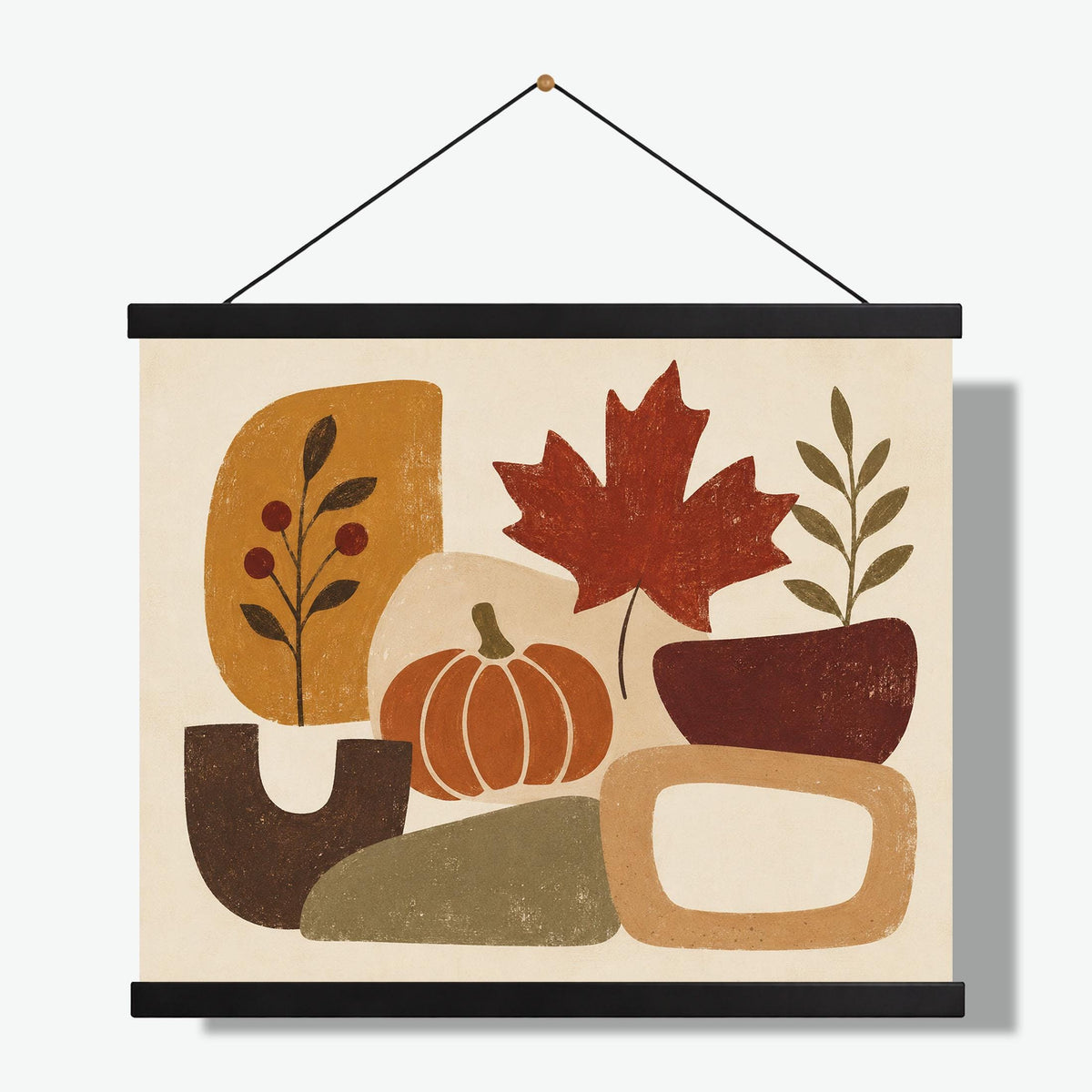 Fall Art Print | Abstract Pumpkin | Autumn | Thanksgiving Home Decor