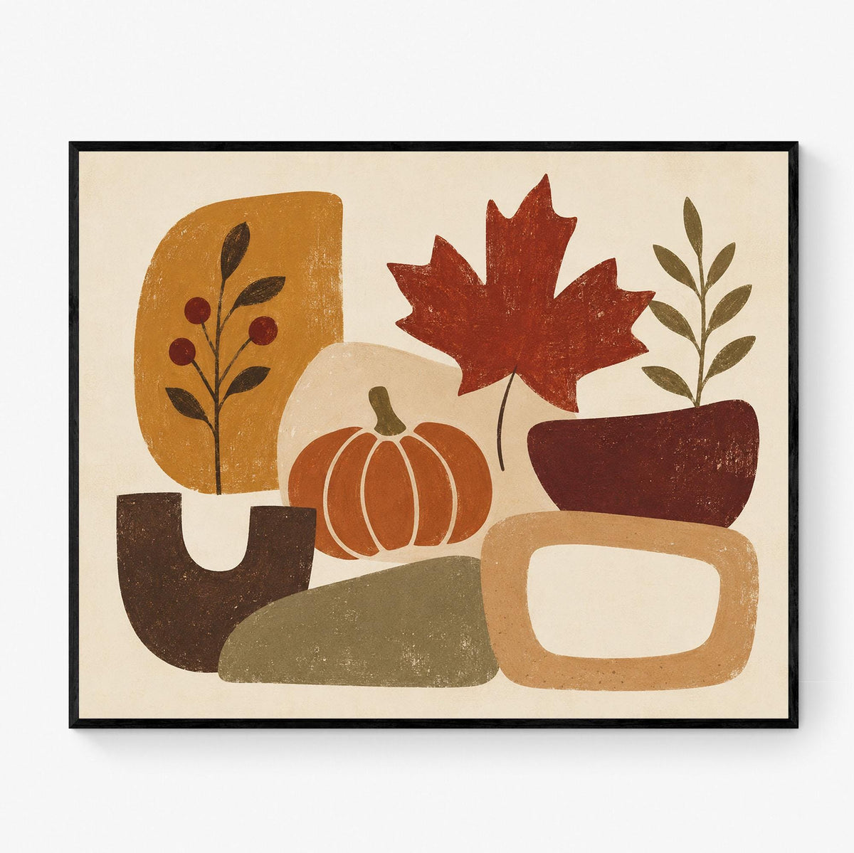Fall Art Print | Abstract Pumpkin | Autumn | Thanksgiving Home Decor