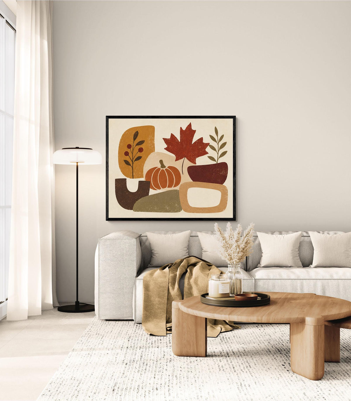 Fall Art Print | Abstract Pumpkin | Autumn | Thanksgiving Home Decor