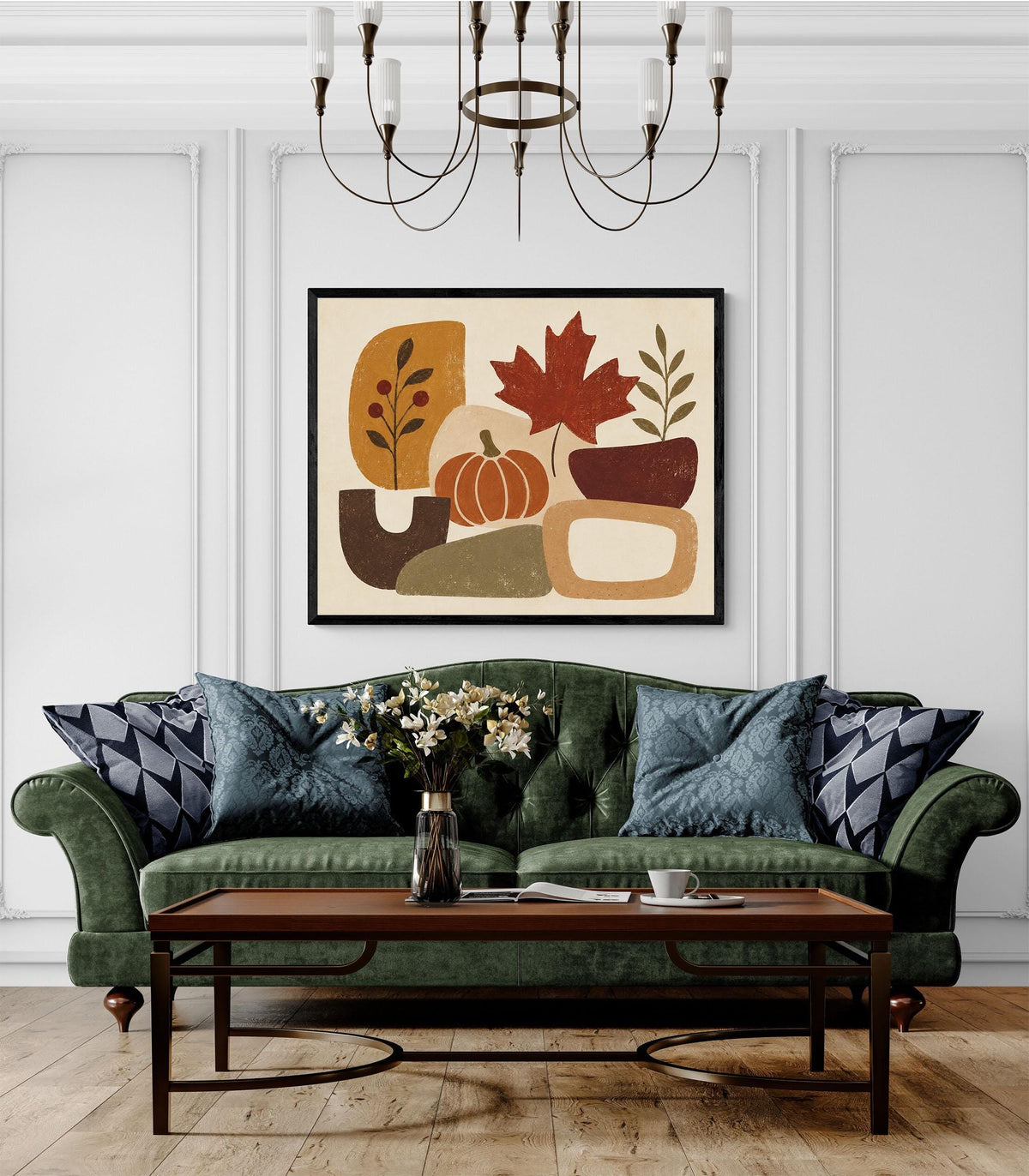 Fall Art Print | Abstract Pumpkin | Autumn | Thanksgiving Home Decor