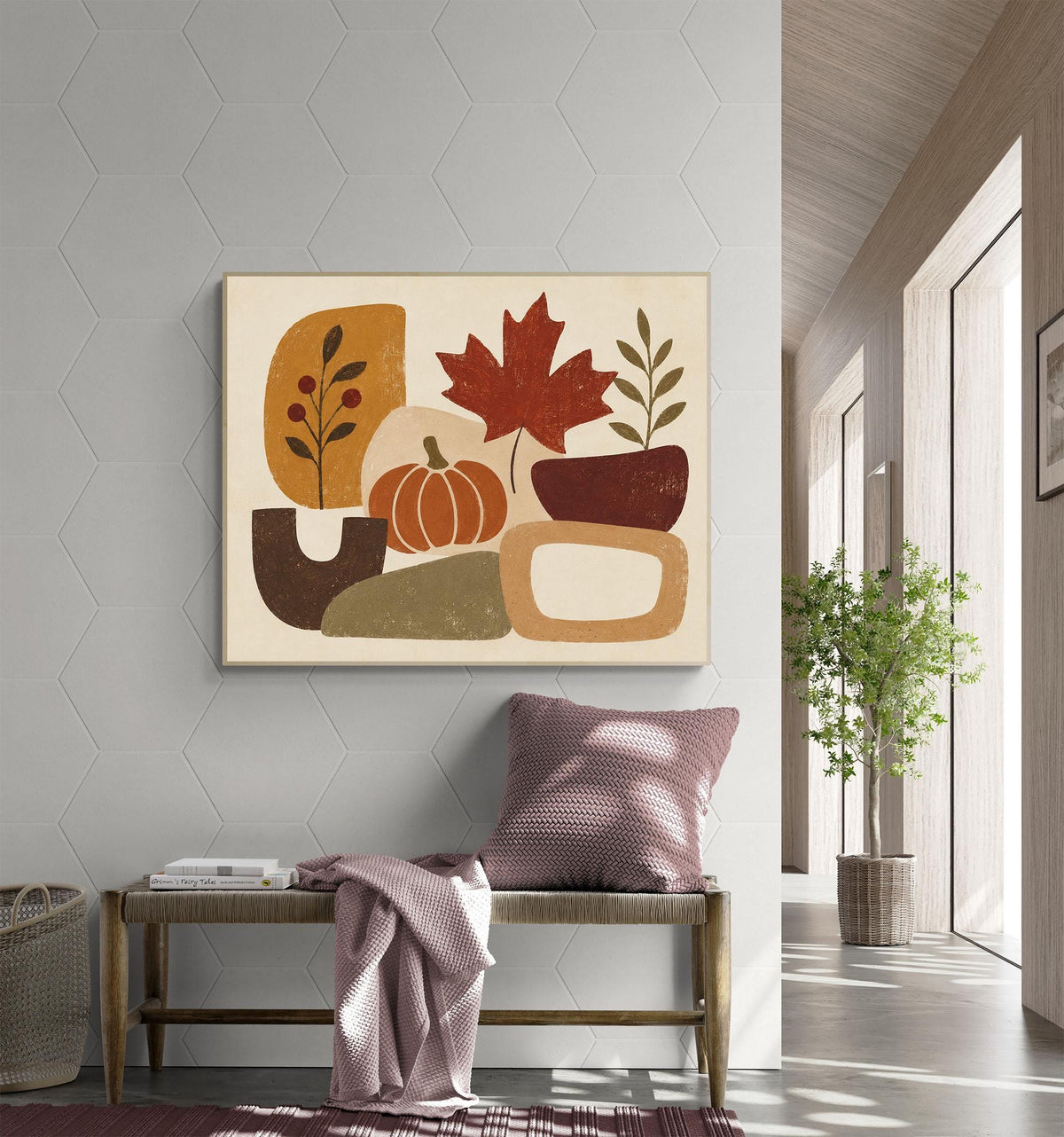 Fall Art Print | Abstract Pumpkin | Autumn | Thanksgiving Home Decor