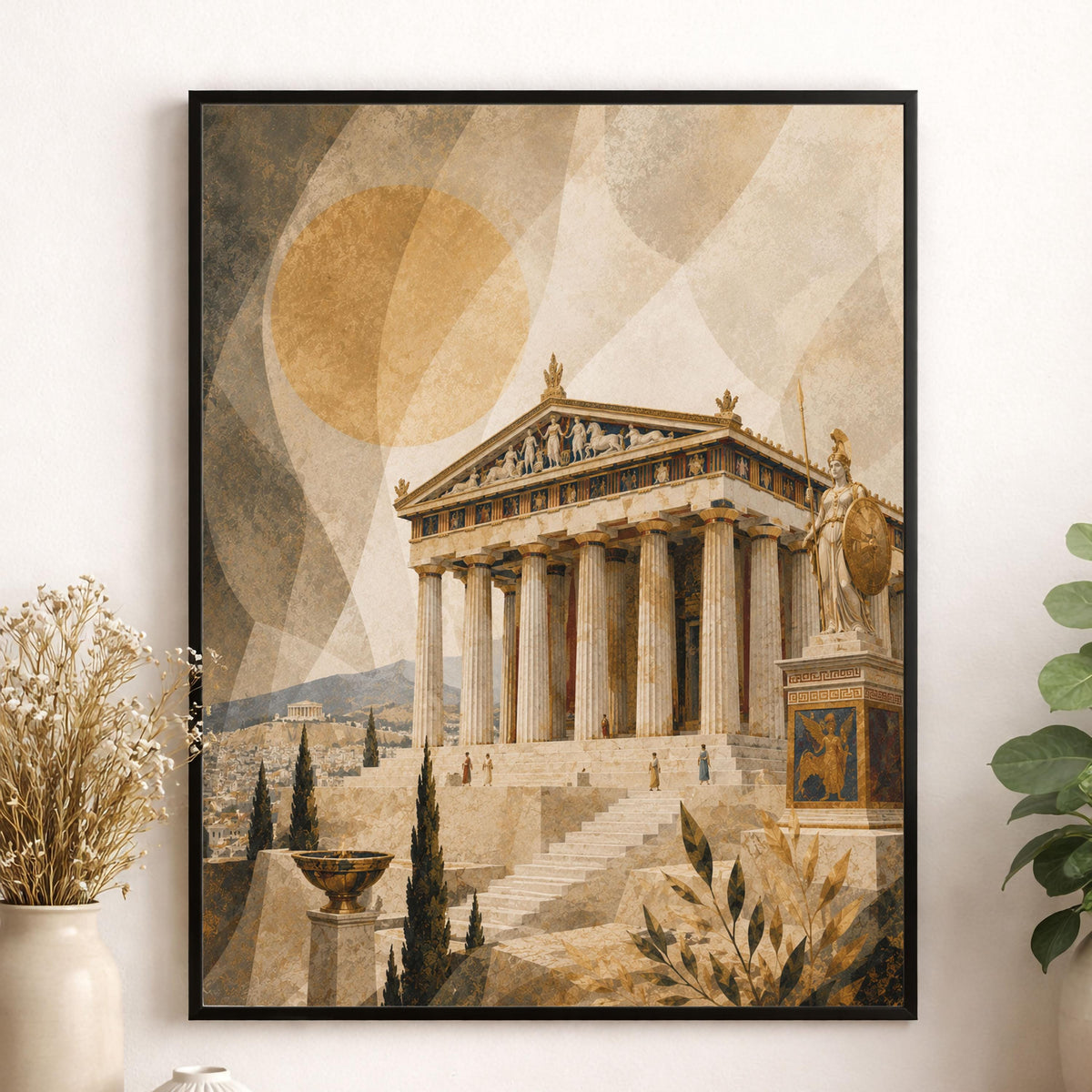 Ancient Greece Parthenon Art Print | Greek Temple | Classical Athens | Gods and Goddess | Room | Home Decor Poster