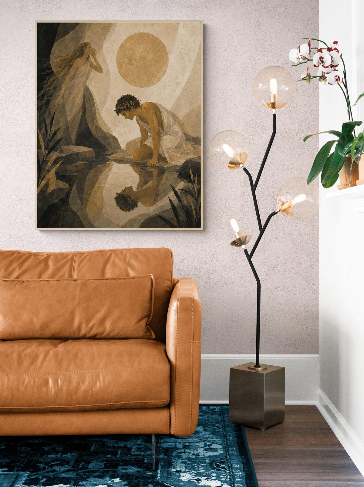 Narcissus And Echo Art Print | Greek Mythology | Gods and Goddess | Home Decor