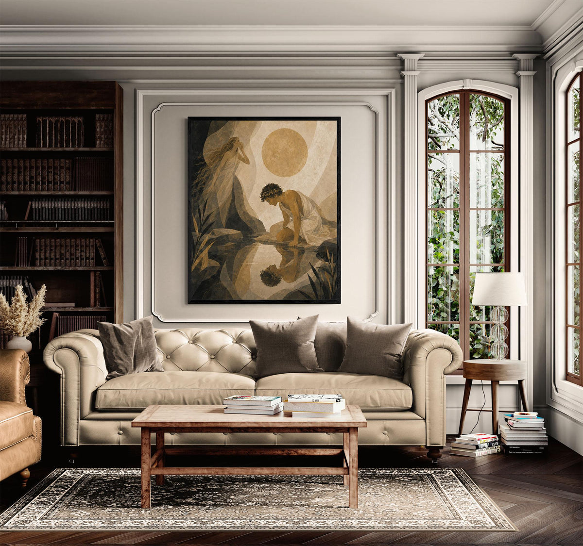 Narcissus And Echo Art Print | Greek Mythology | Gods and Goddess | Home Decor