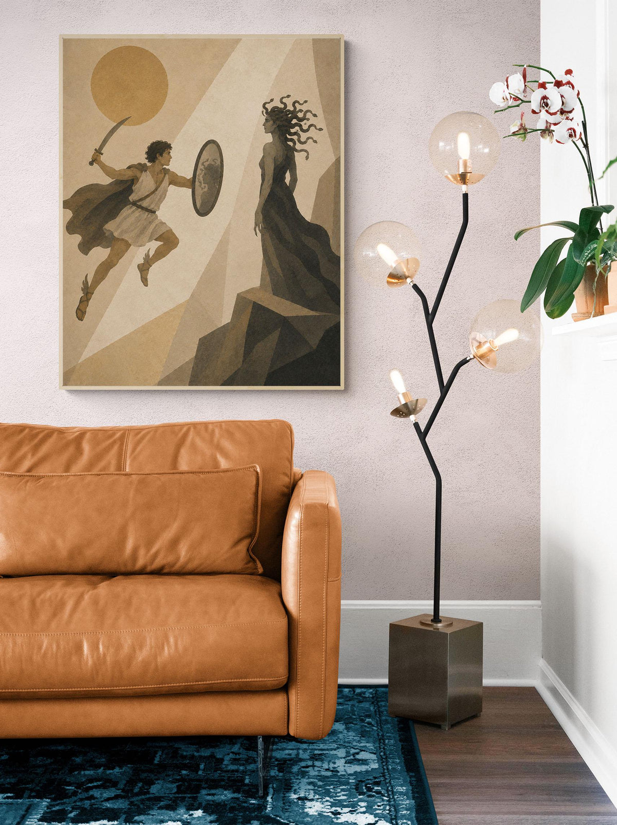 Perseus Fighting Medusa Art Print | Greek Mythology | Gods and Goddess | Home Decor