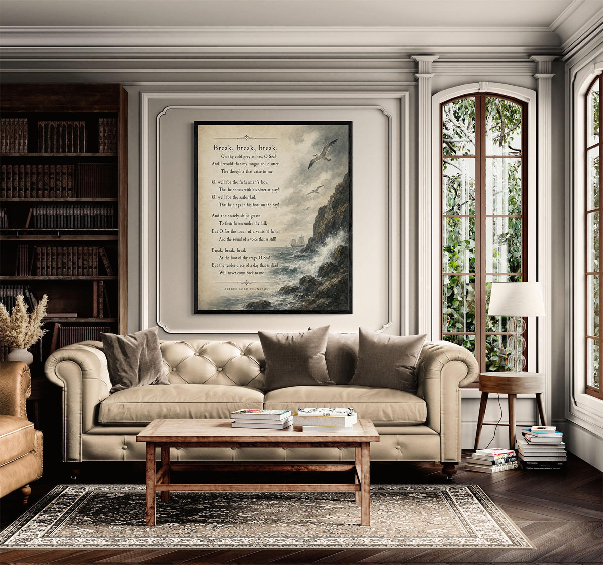 Break by Alfred Lord Tennyson Wall Art Print | Literary Decor | Seascape Gift
