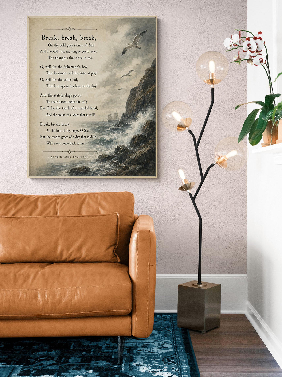 Break by Alfred Lord Tennyson Wall Art Print | Literary Decor | Seascape Gift