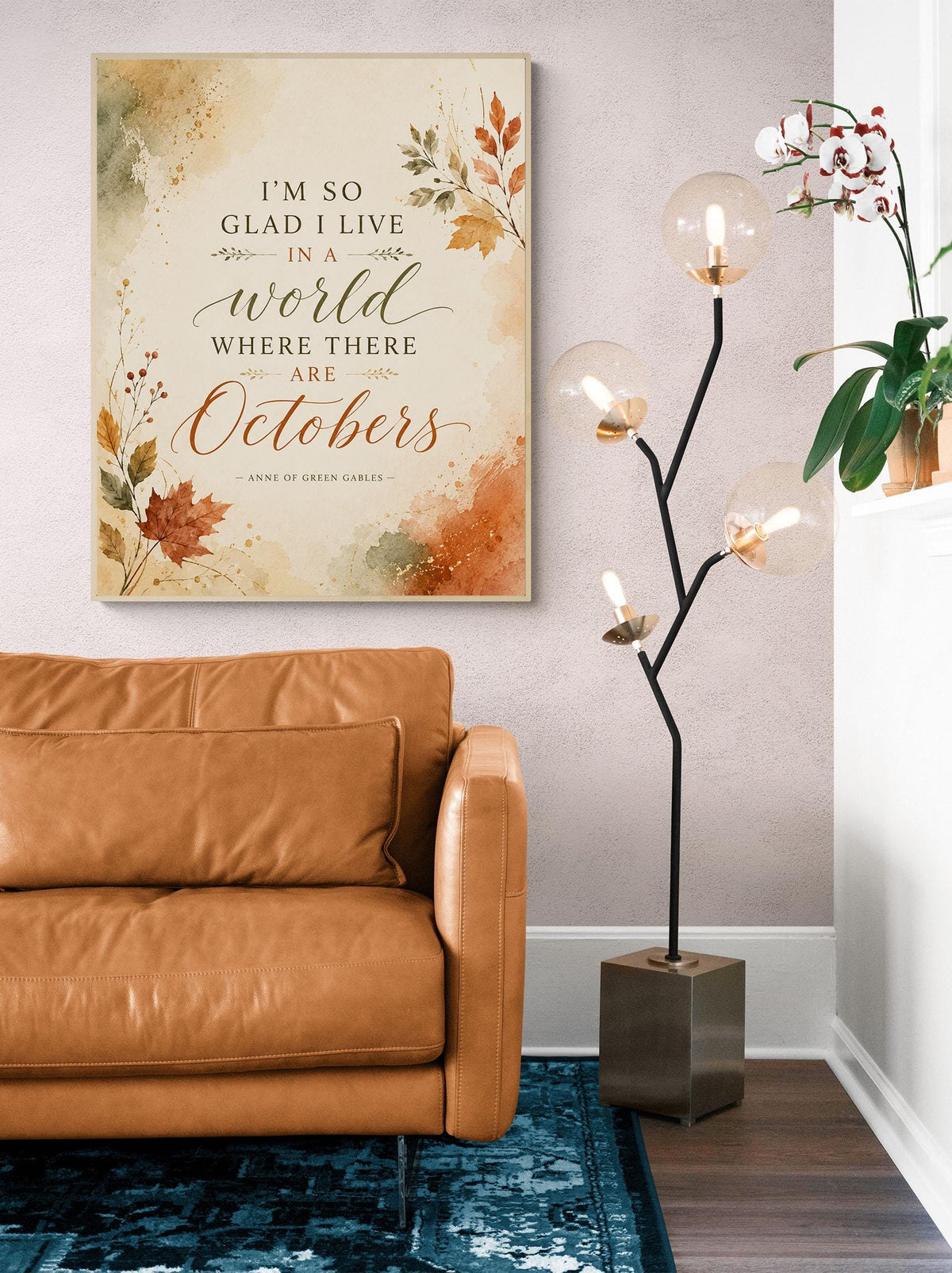 Anne of Green Gables Art Print | Autumn Octobers | Literature Quote | Thanksgiving Home Decor