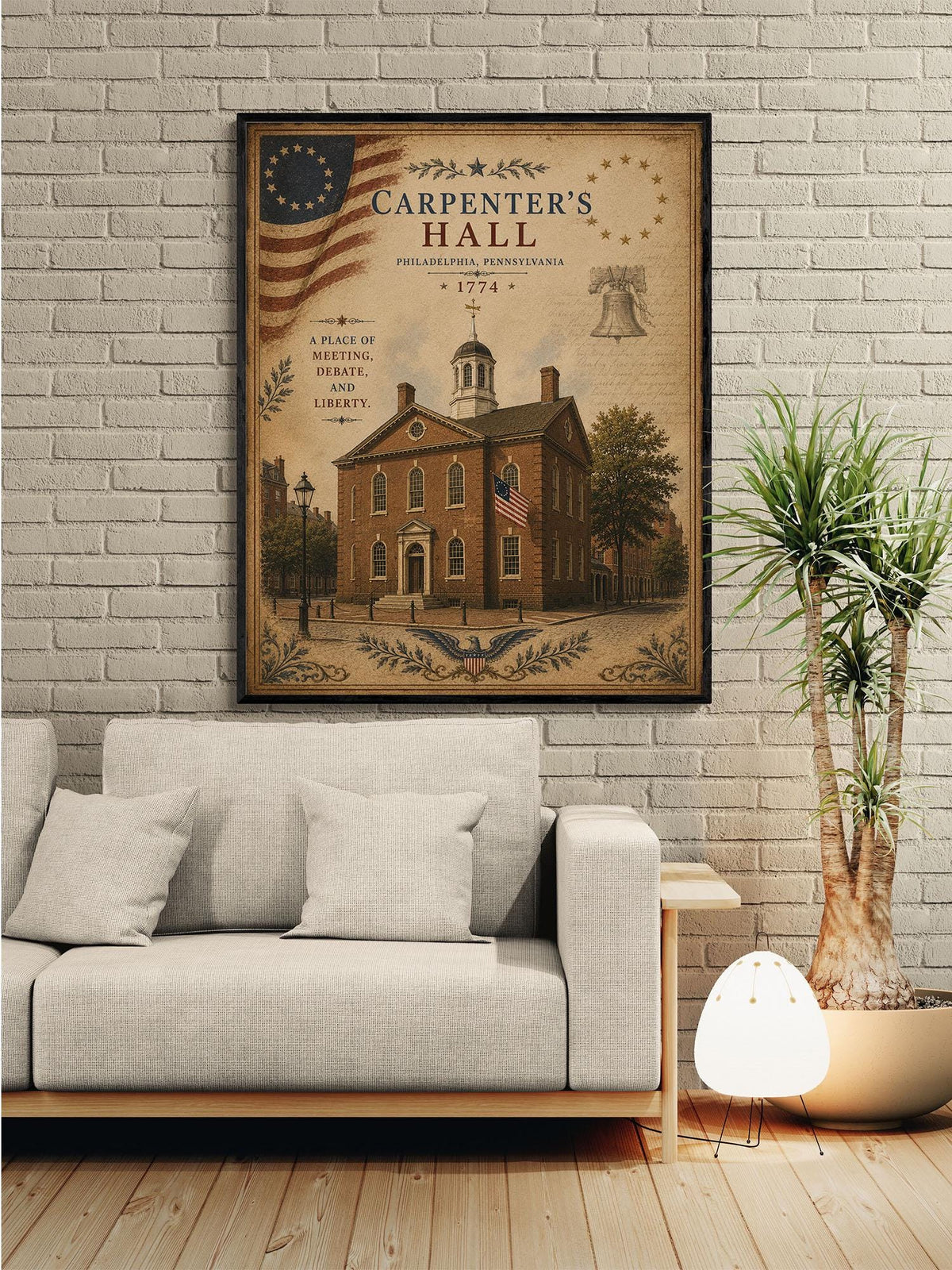 Benjamin Franklin Join or Die Wall Art Print | History Civics Classroom | Patriotic Home Decor
