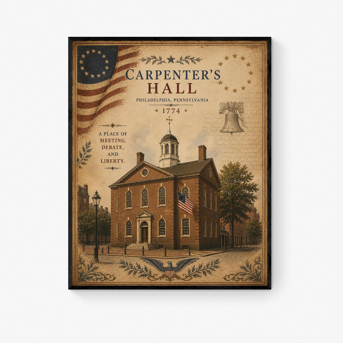 Benjamin Franklin Join or Die Wall Art Print | History Civics Classroom | Patriotic Home Decor