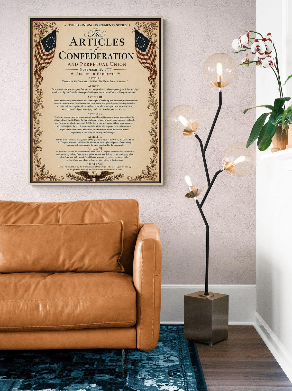 Articles of Confederation Wall Art Print | Historical Americana | Vintage History Home Decor