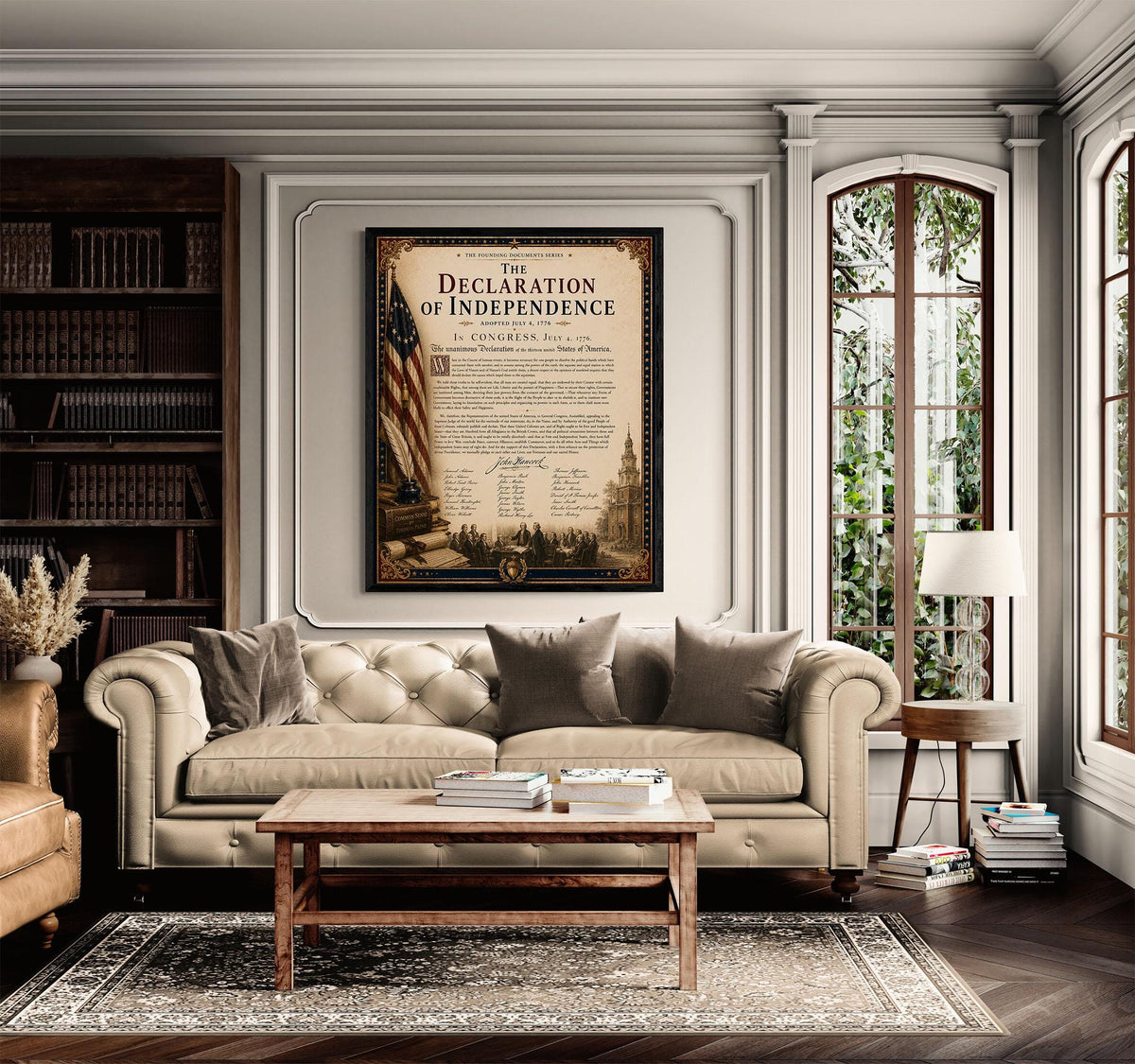 Declaration of Independence Wall Art Print | American Revolution | Founding Documents Home Decor