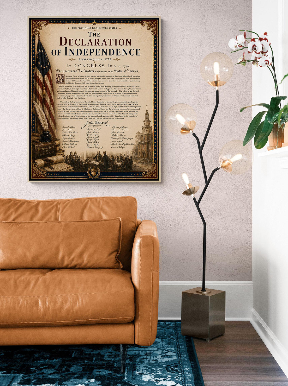 Declaration of Independence Wall Art Print | American Revolution | Founding Documents Home Decor