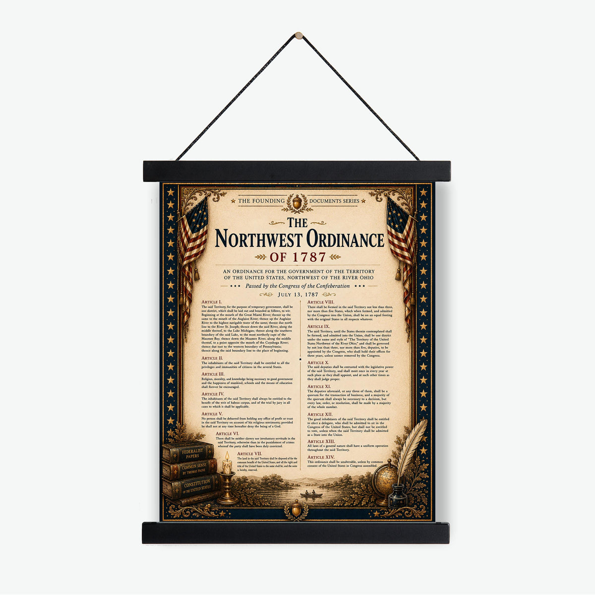 Articles of Confederation Wall Art Print | Historical Americana | Vintage History Home Decor