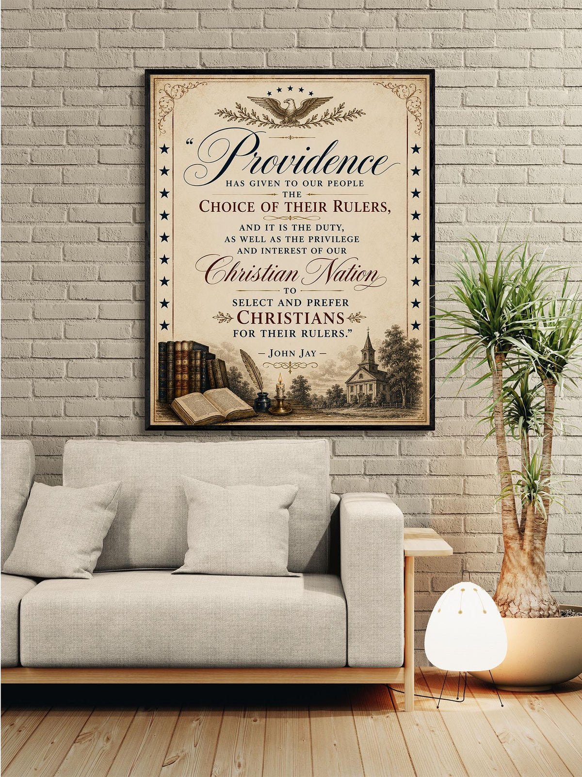Choice Of Their Rulers Art Print | John Jay Quote | American History | USA Home Decor