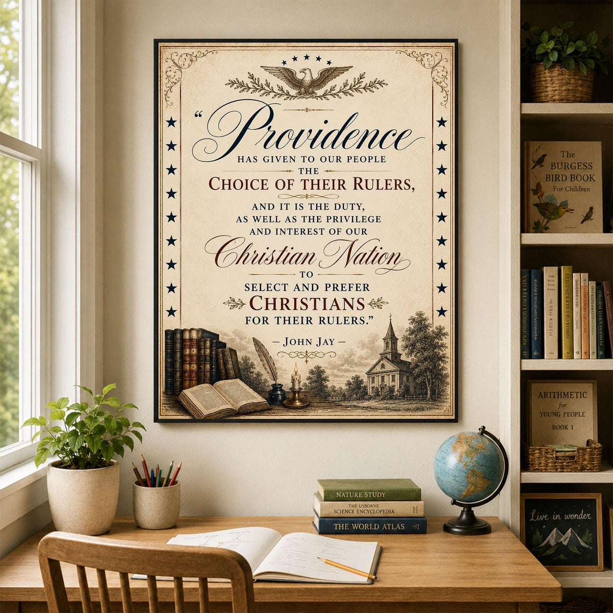 Choice Of Their Rulers Art Print | John Jay Quote | American History | USA Home Decor