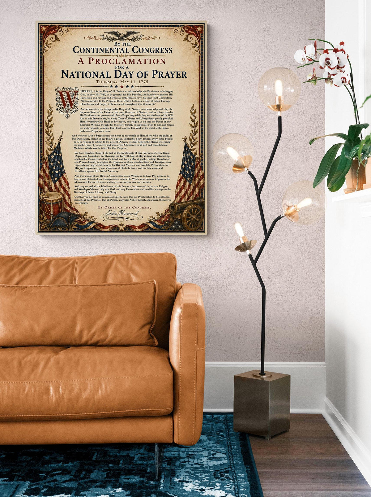 National Day of Prayer Art Print | 1775 Congress Quote | American History | USA Home Decor