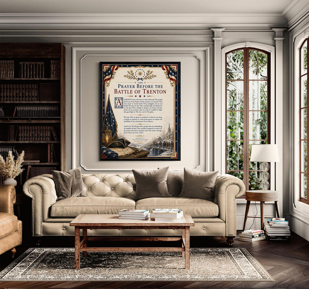 Battle of Trenton Prayer Art Print | American History | USA Home Decor