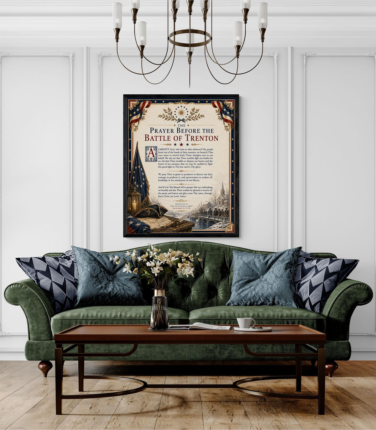 Battle of Trenton Prayer Art Print | American History | USA Home Decor