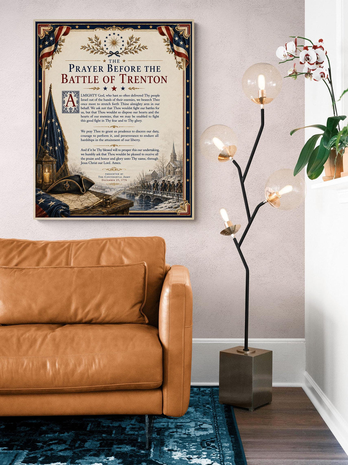 Battle of Trenton Prayer Art Print | American History | USA Home Decor