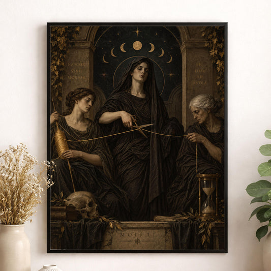 The Fates Moirai Art Print | Greek Mythology | Gods and Goddess | Home Decor