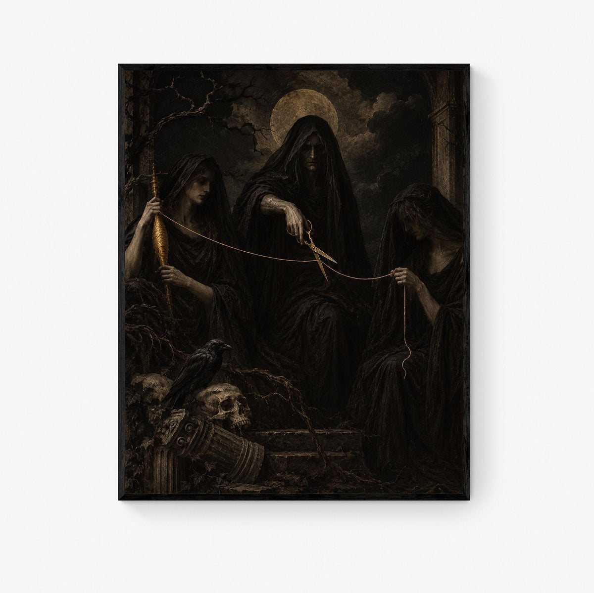 The Dark Fates Art Print | Halloween | Greek Mythology | Gods and Goddess | Home Decor