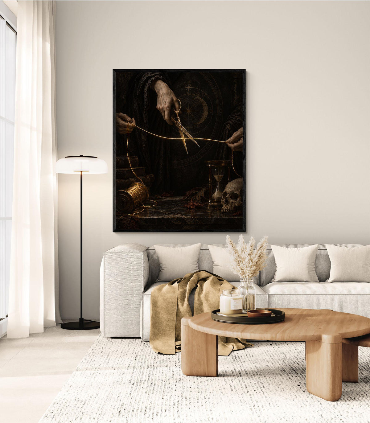 Faith Cutting Thread Of Life Art Print | Halloween | Greek Mythology | Gods and Goddess | Home Decor
