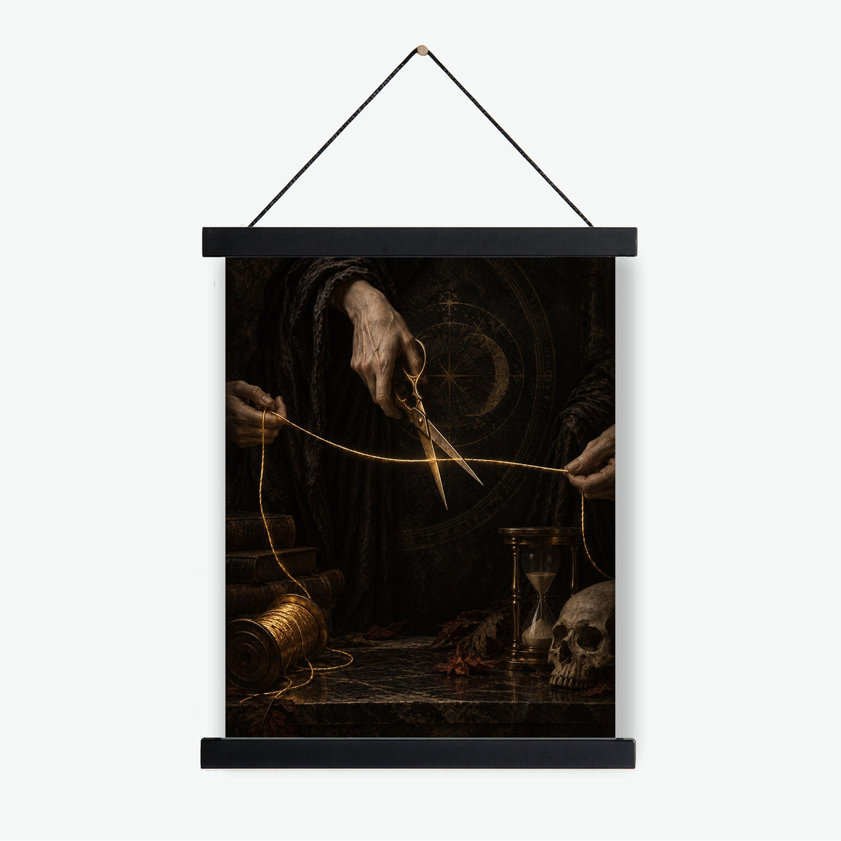 Faith Cutting Thread Of Life Art Print | Halloween | Greek Mythology | Gods and Goddess | Home Decor