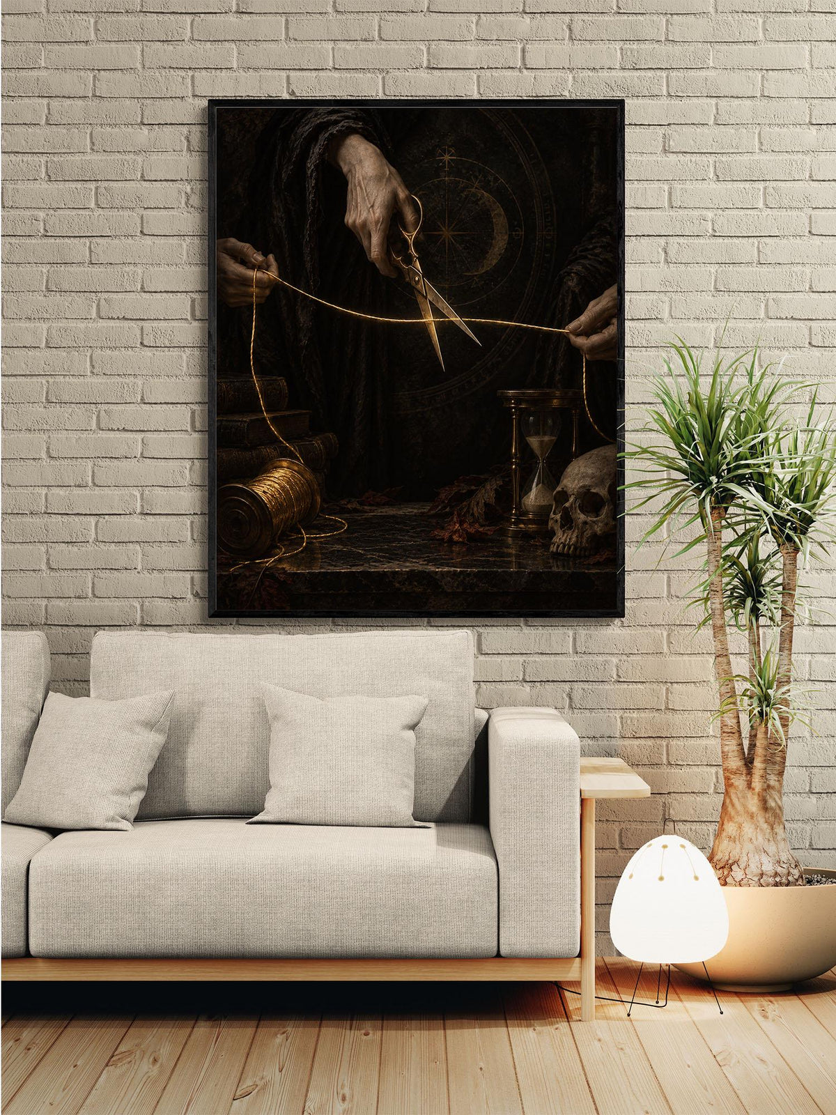 Faith Cutting Thread Of Life Art Print | Halloween | Greek Mythology | Gods and Goddess | Home Decor