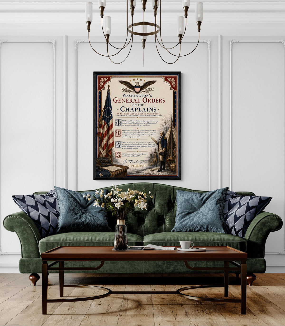 General Orders On The Chaplains Art Print | 1778 George Washington | USA Home Decor