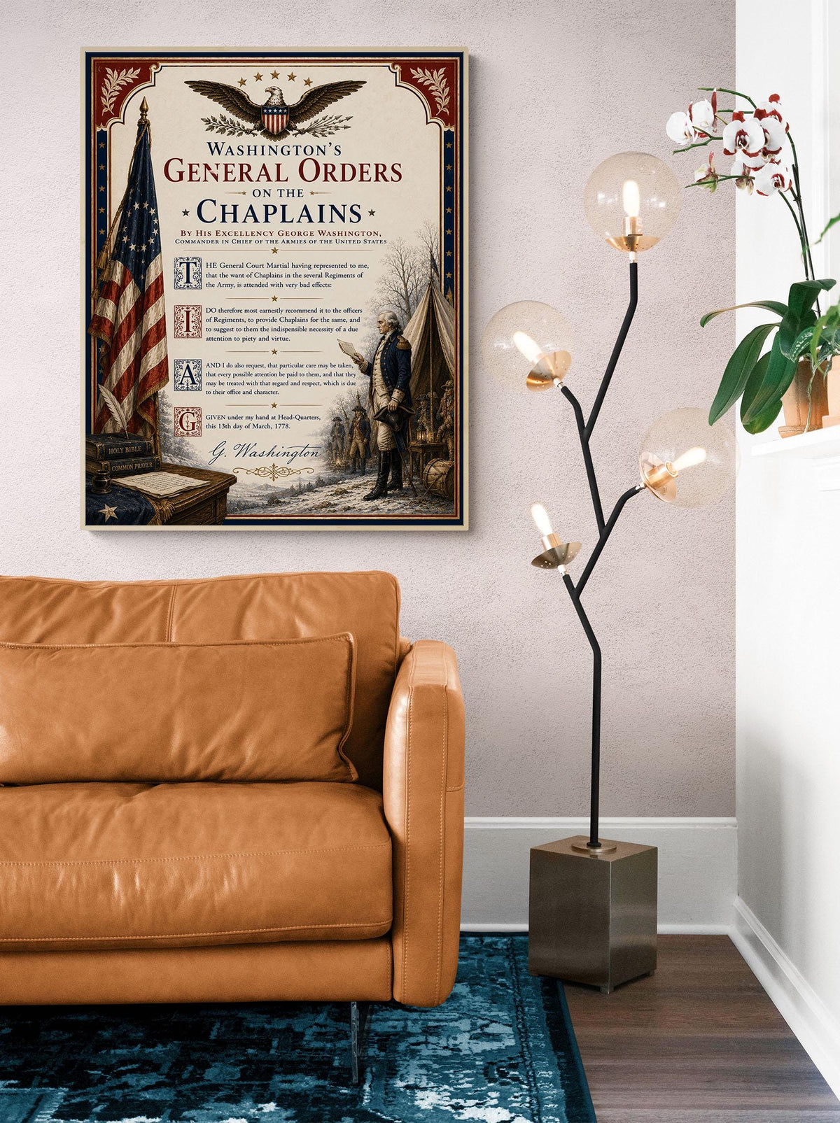 General Orders On The Chaplains Art Print | 1778 George Washington | USA Home Decor