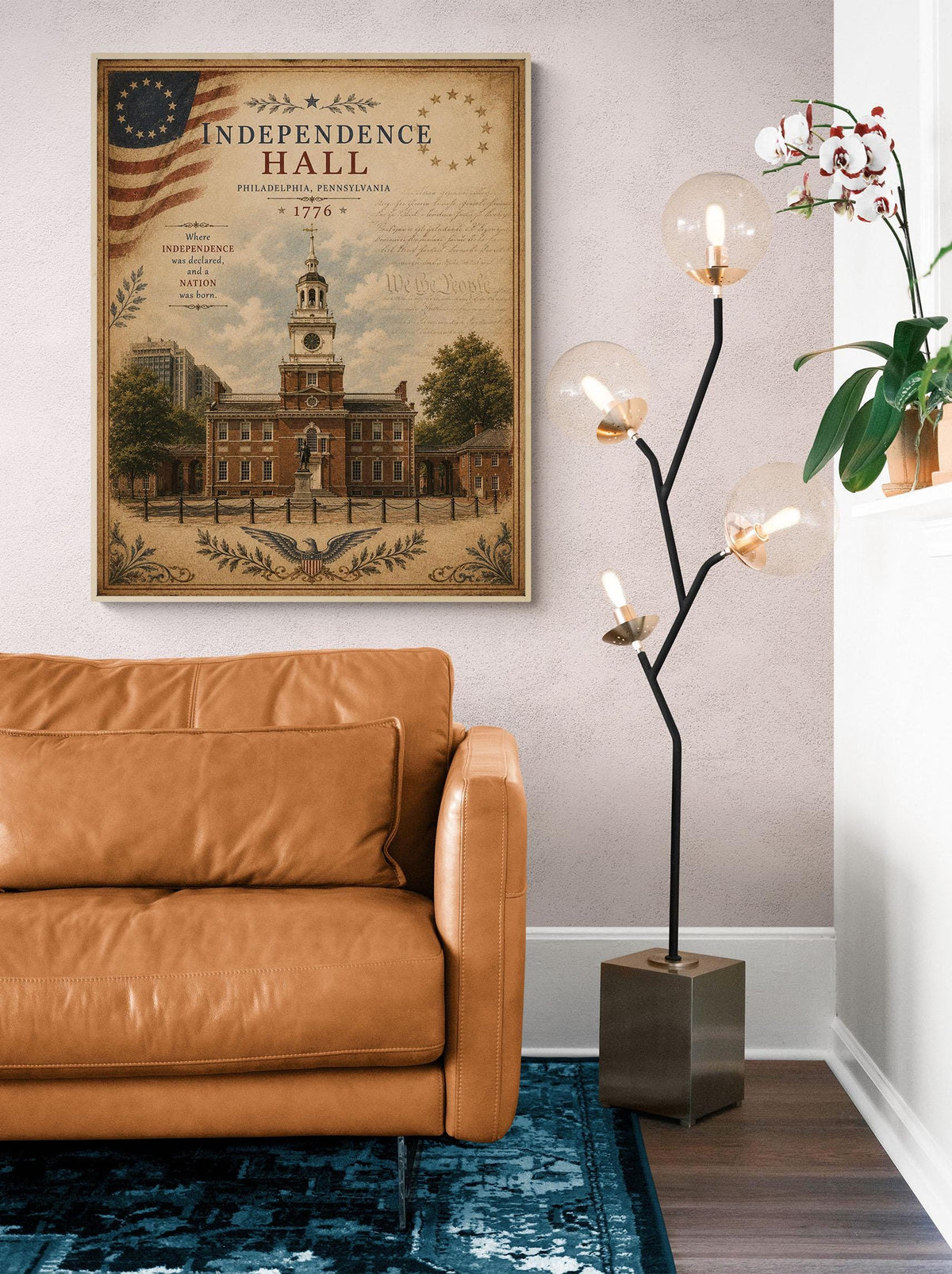 Independence Hall Wall Art Print | Philadelphia | Historical Americana | Vintage Patriotic Home Decor