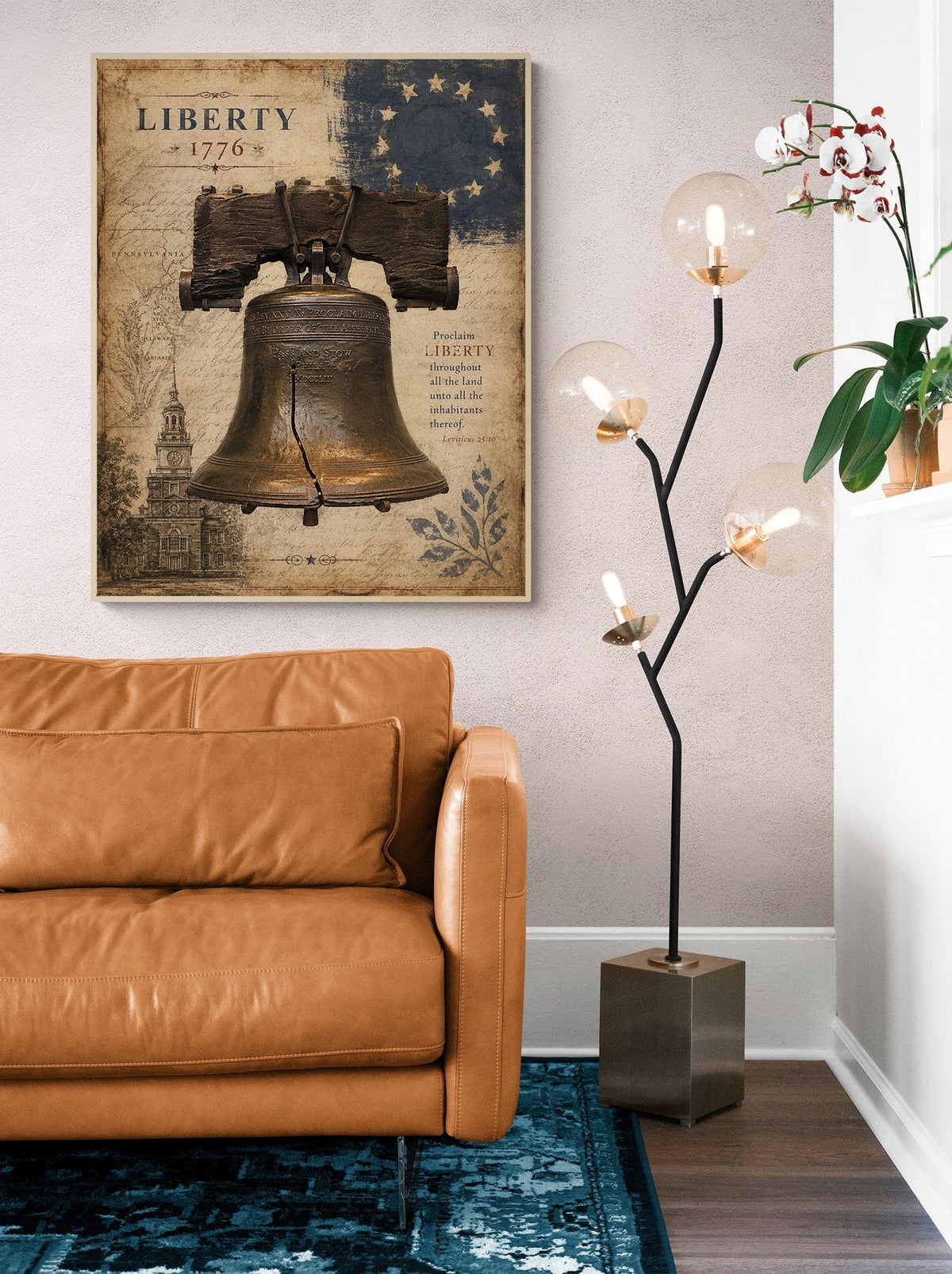 Liberty Bell Wall Art Print | Philadelphia | Historical Americana | Vintage Patriotic Home Decor