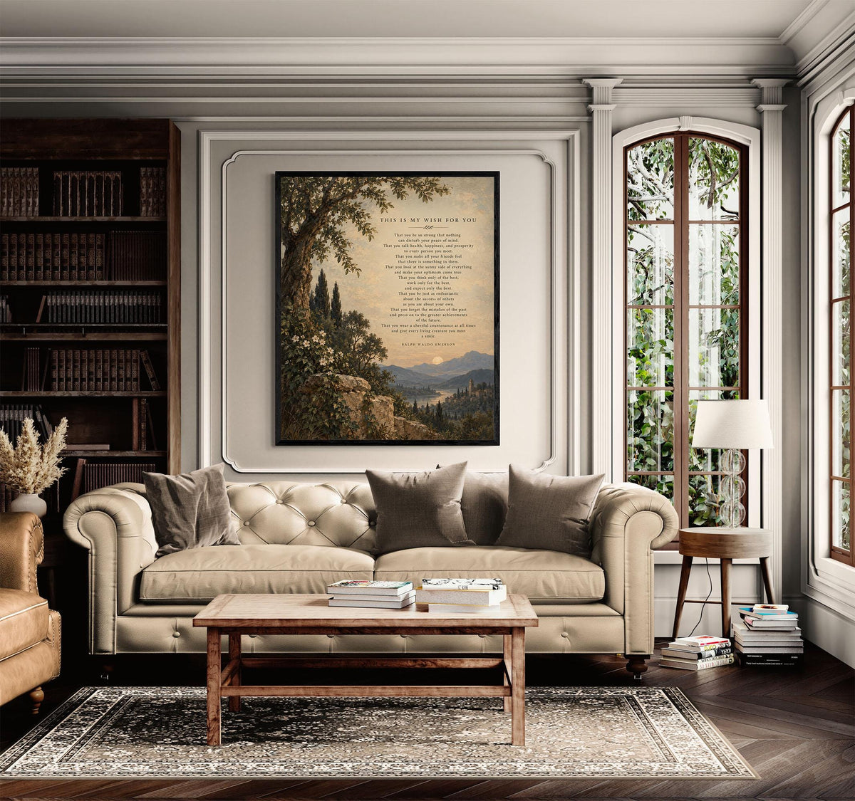 Ralph Waldo Emerson Quote Art Print, This Is My Wish for You, Literary Wall Home Decor