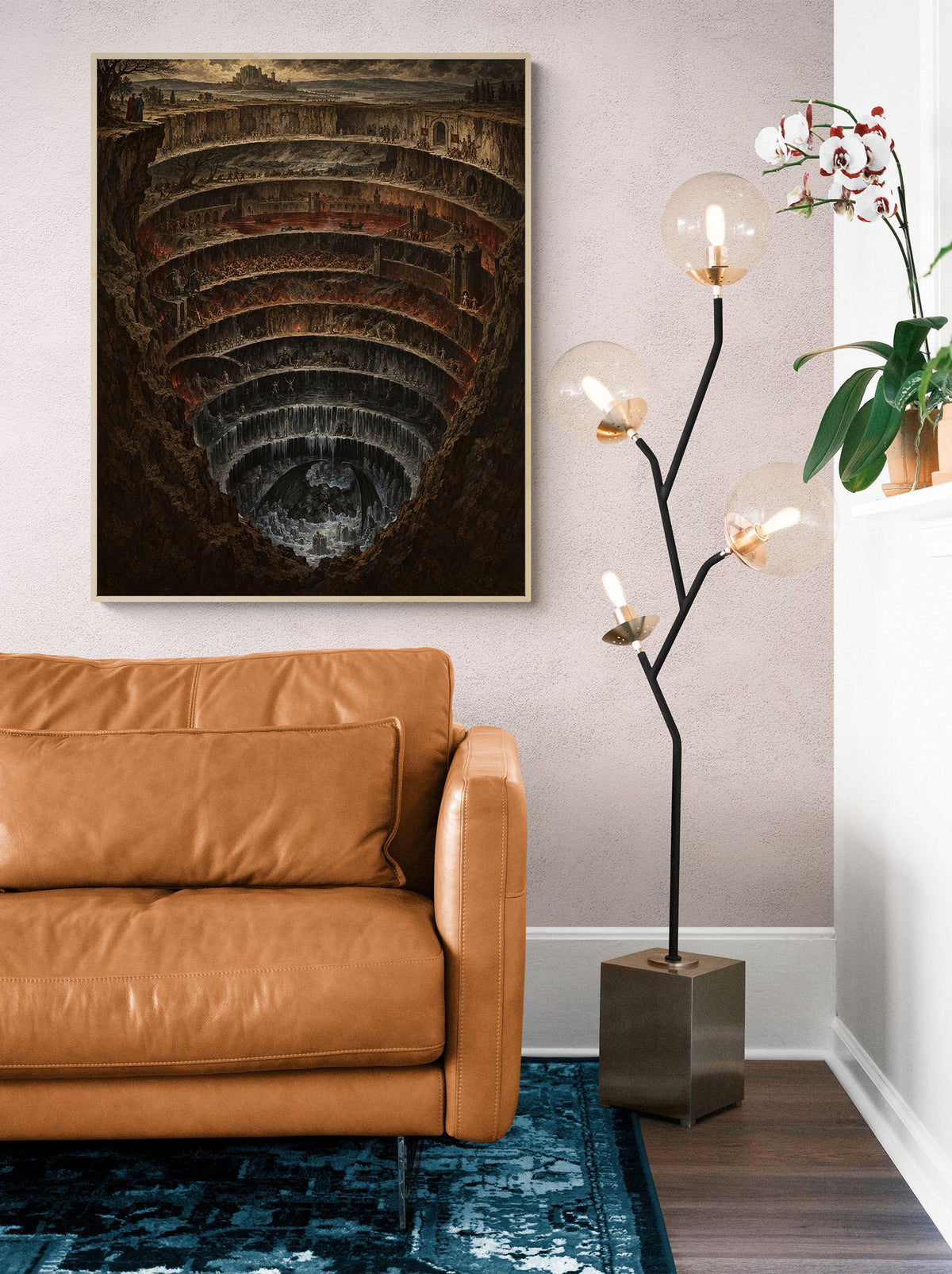 Dante’s Inferno Art Print, Nine Circles of Hell Dark Academia Wall Home Decor