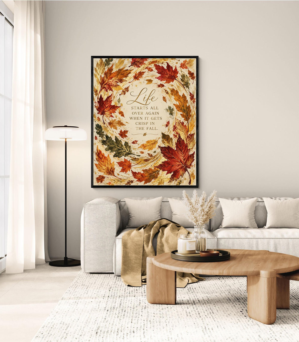 Great Gatsby Art Print | It Gets Crisp In The Fall | Literature Quote | Thanksgiving Home Decor