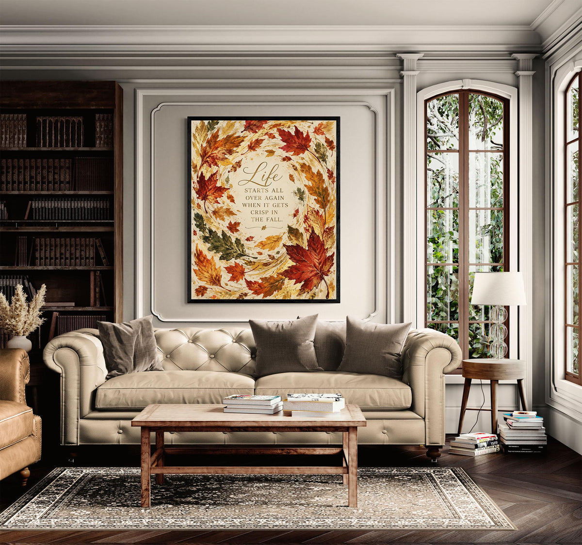 Great Gatsby Art Print | It Gets Crisp In The Fall | Literature Quote | Thanksgiving Home Decor