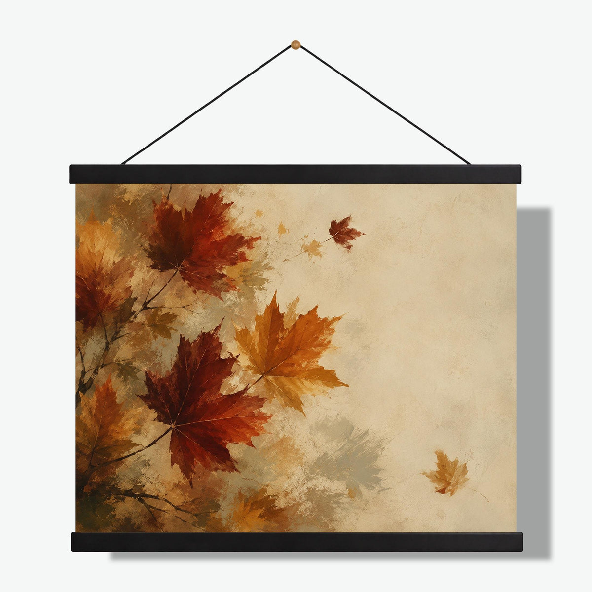 Autumn Leaves Art Print | Fall Maple Leaf | Rustic Neutral | Thanksgiving Home Decor