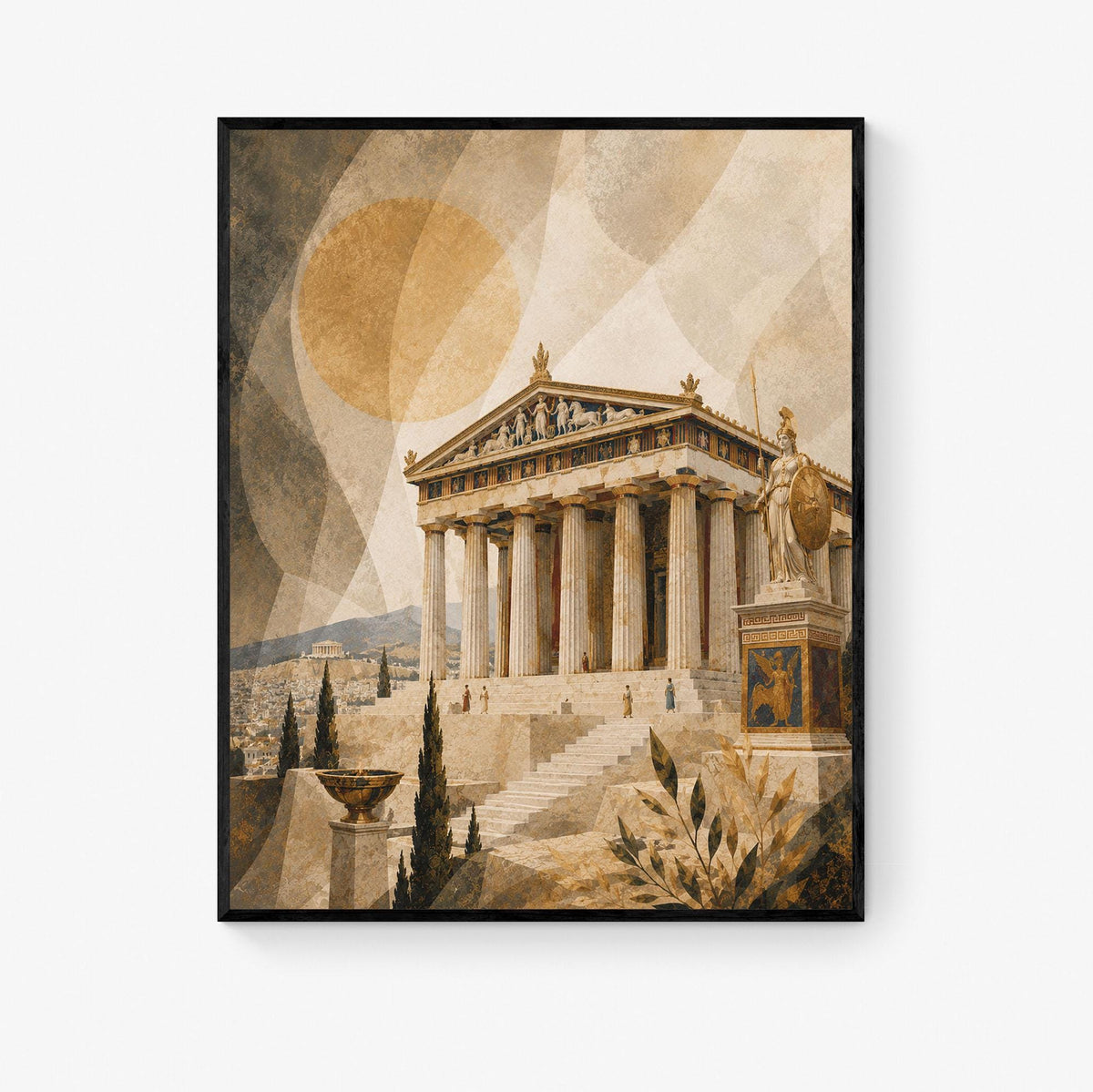 Ancient Greece Parthenon Art Print | Greek Temple | Classical Athens | Gods and Goddess | Room | Home Decor Poster