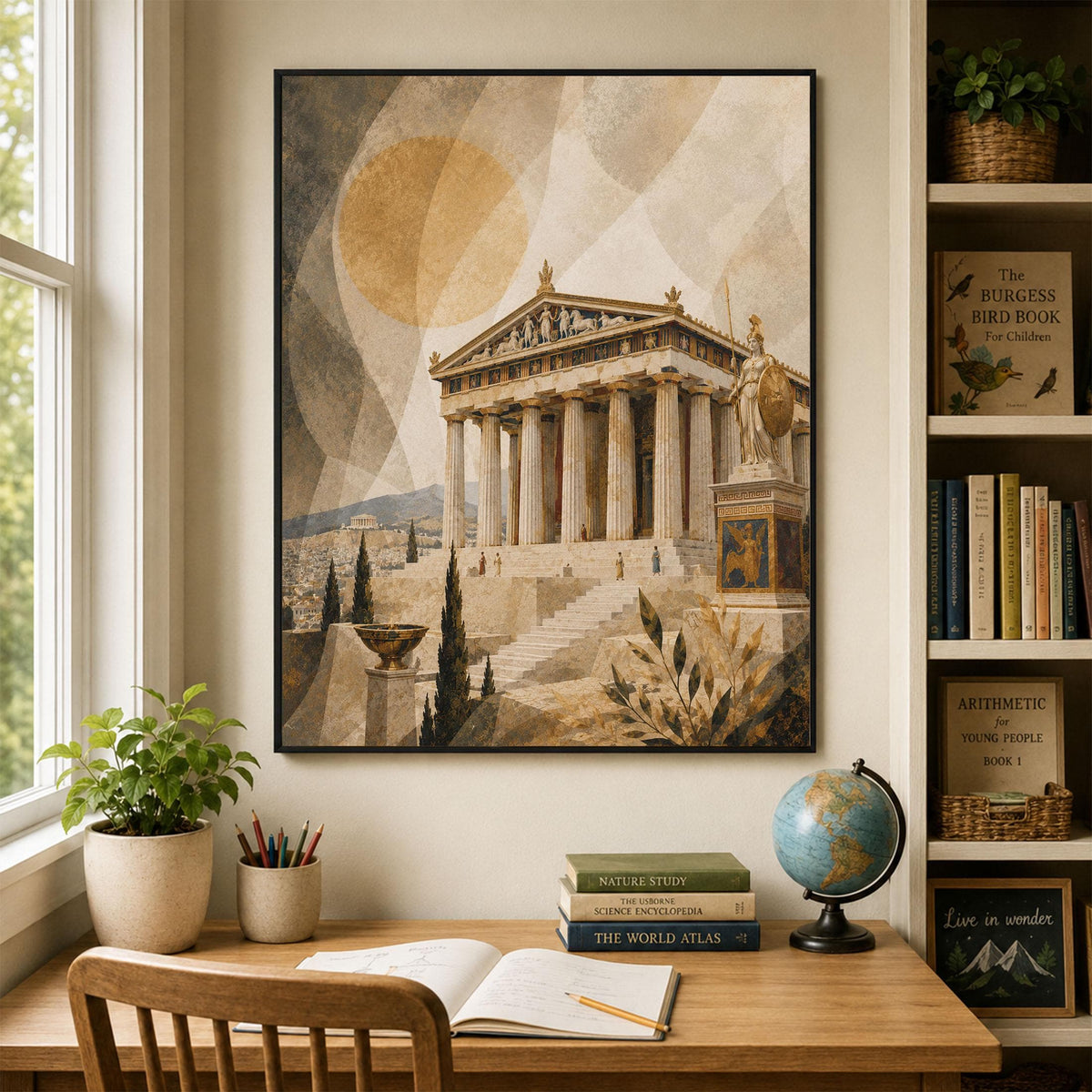 Ancient Greece Parthenon Art Print | Greek Temple | Classical Athens | Gods and Goddess | Room | Home Decor Poster