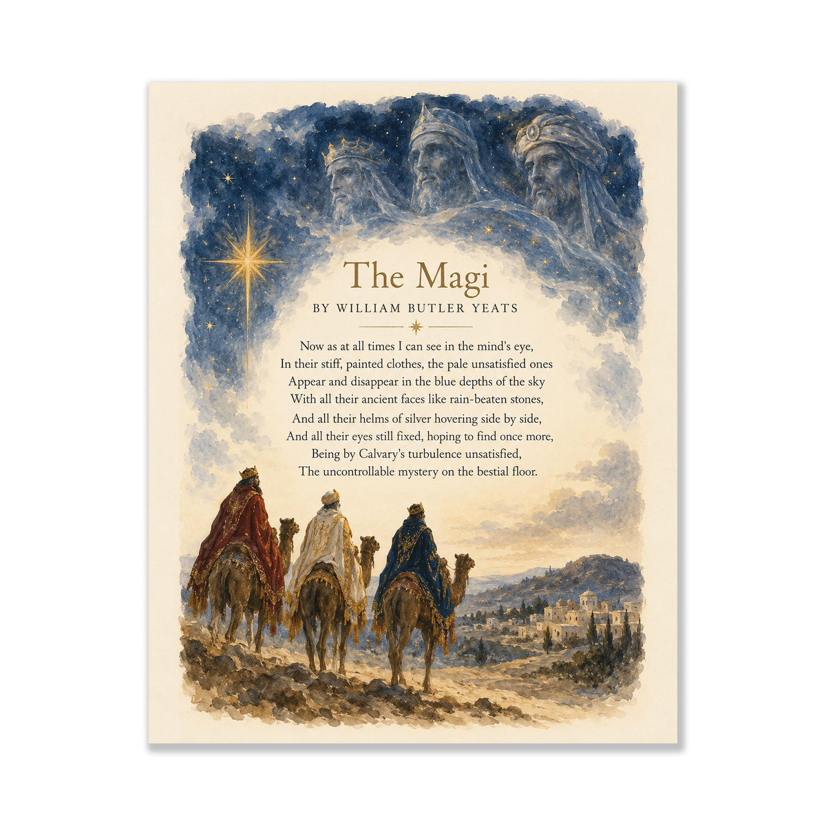 The Magi Wall Art Print, Christmas Holiday, Three Wise Men, Nativity Home Decor