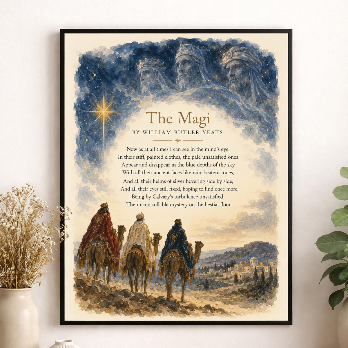 The Magi Wall Art Print, Christmas Holiday, Three Wise Men, Nativity Home Decor
