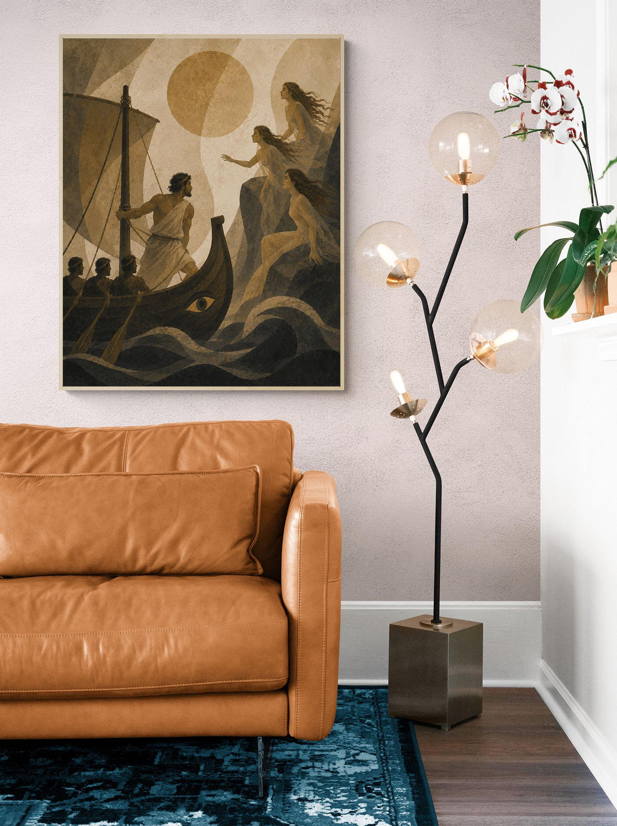 Odysseus And The Sirens Art Print | Greek Mythology | Odyssey Gods and Goddess | Home Decor
