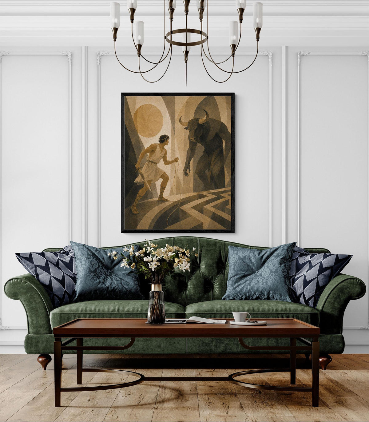 Theseus And The Minotaur Art Print | Greek Mythology | Gods and Goddess | Home Decor
