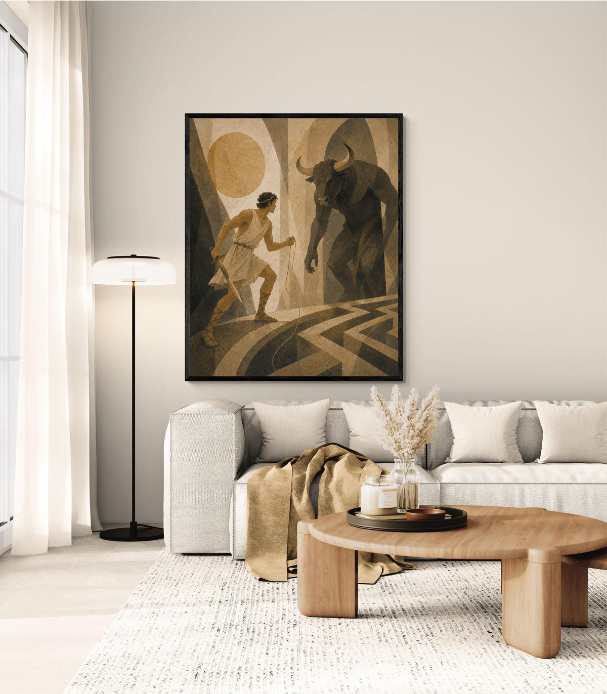 Theseus And The Minotaur Art Print | Greek Mythology | Gods and Goddess | Home Decor