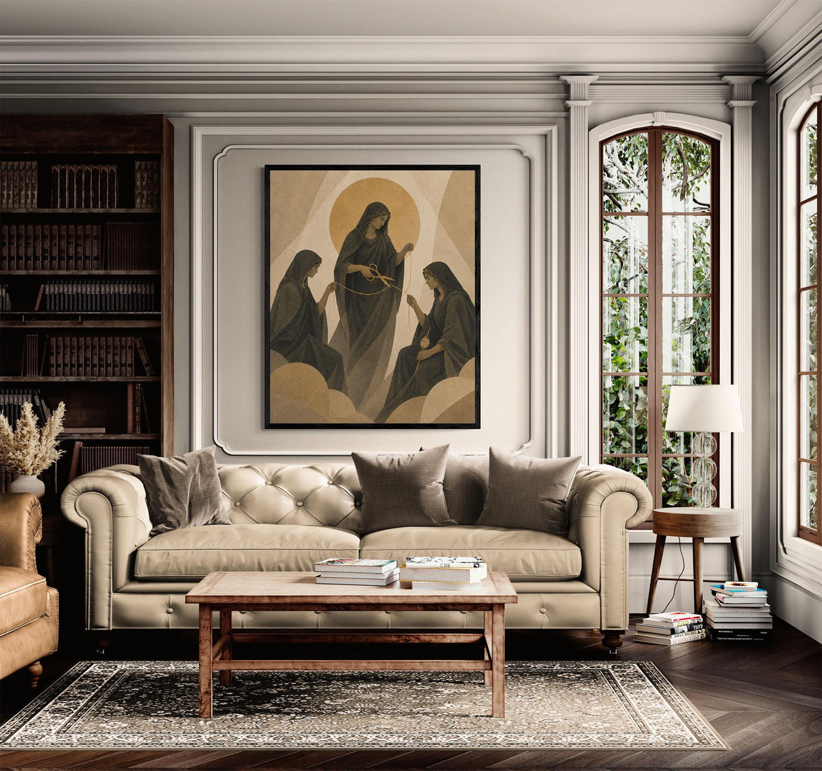 Three Fates And Thread Of Life Art Print | Greek Mythology | Gods and Goddess | Home Decor