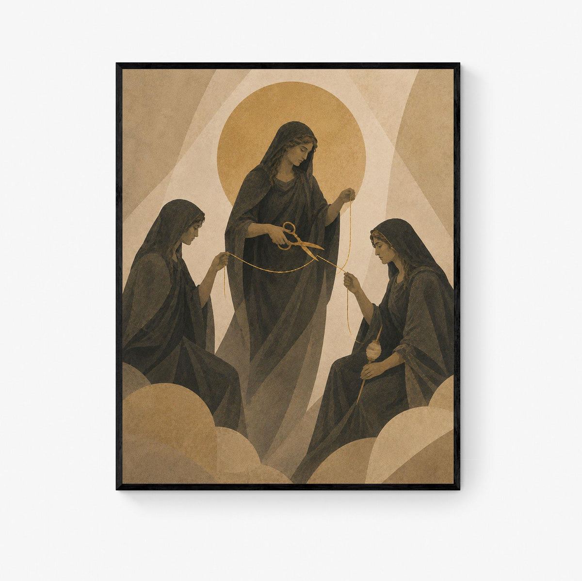 Three Fates And Thread Of Life Art Print | Greek Mythology | Gods and Goddess | Home Decor